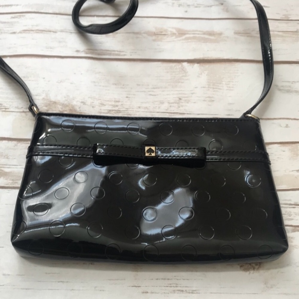 Kate Spade Camellia Street Black Patent Crossbody - Picture 3 of 4
